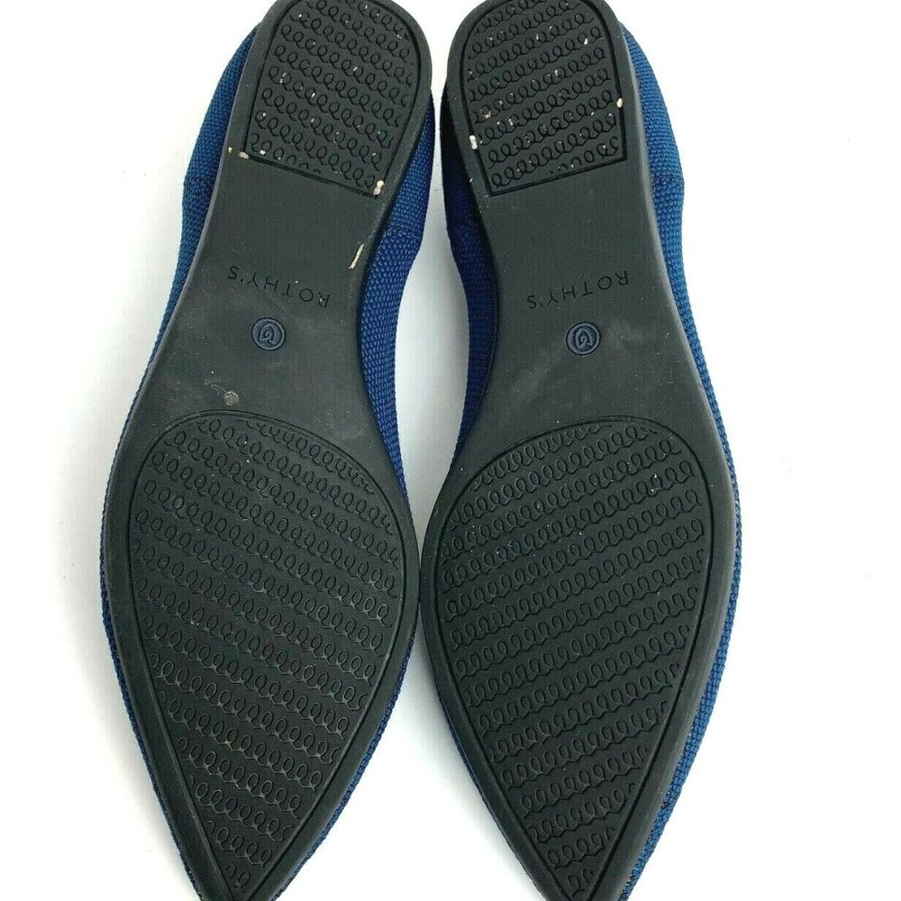 Rothys Teal Python Point Flats 9 Retired - image 5